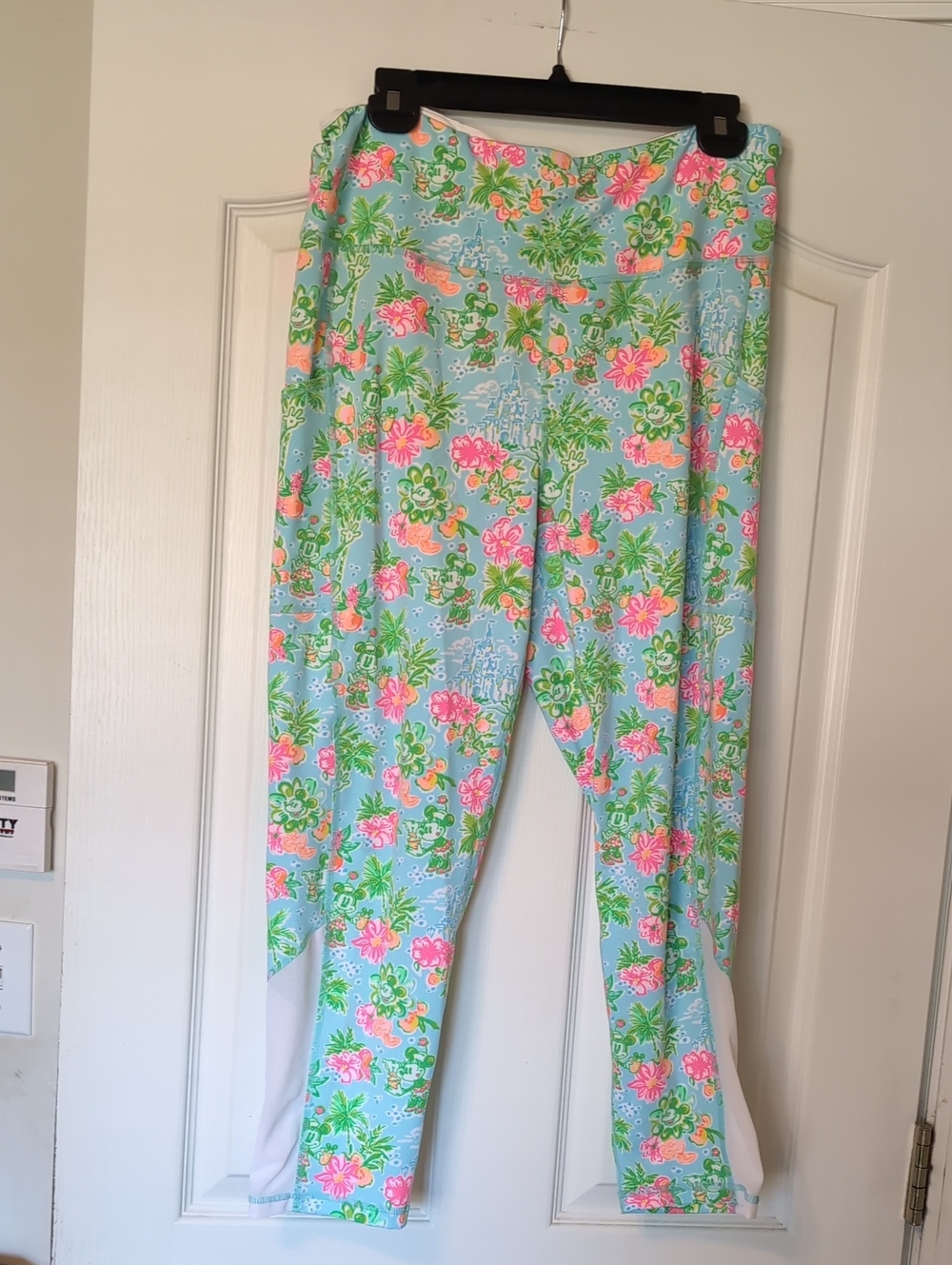 Disney Light Blue Floral Athletic Leggings